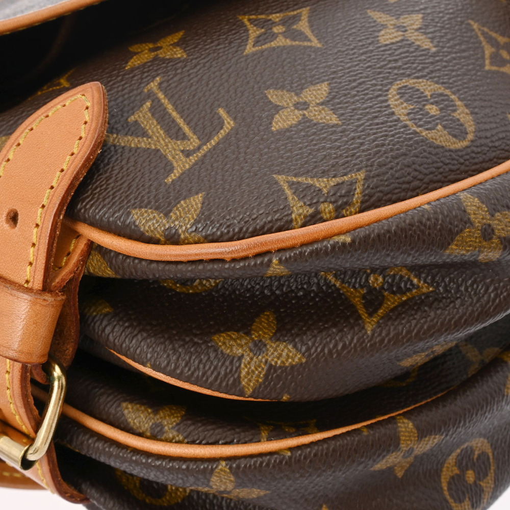 LOUIS VUITTON Monogram Saumur Brown Canvas Shoulder Bag - Picture 8 of 11